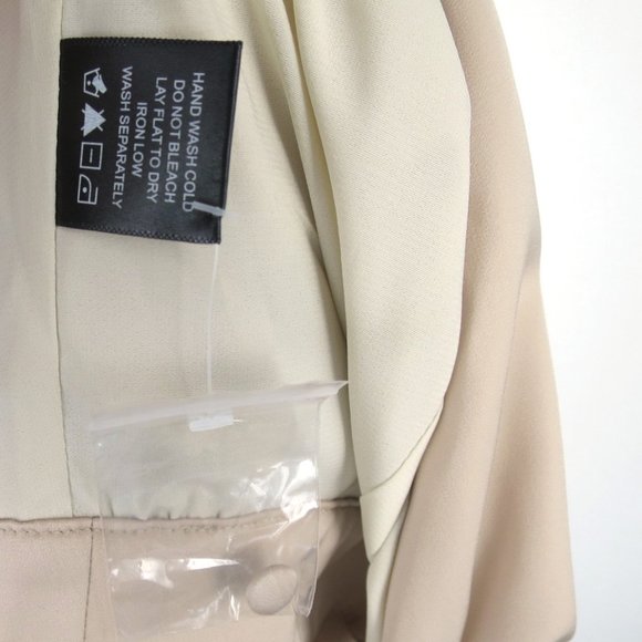 BNWT Revolve x NBD Imogen Tie Front Long Sleeve Top in Champagne S - Picture 12 of 13